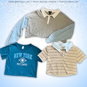 3 crop tops bundle!